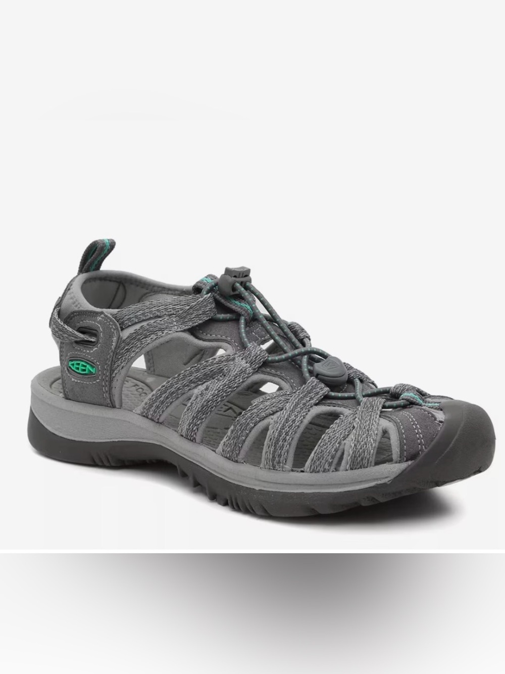 KEEN Women’s Gray Whisper Waterproof Sport Sandals - 7.5